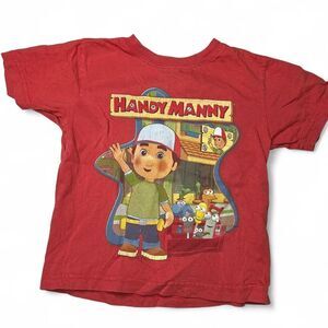 vintage Y2K 2000s retro Red Disney Handy Manny graphic tee 2T-3T
